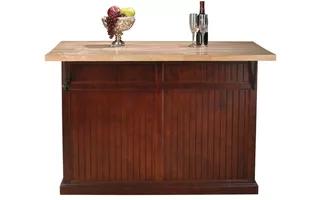 KITCHEN ISLAND, BUTCHER BLOCK WITH FLIP UP TOP, 2 DRAWERS, 2 DOORS, 1 FIXED WOOD SHELF, BEAD BOARD DETAILING, PLAIN BASE*GLASS*NG*FINSISH*CC, CM, CO, CR, EC, GO, HG, IV, UN 75115 75115 EAGLE