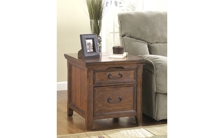 Woodboro MEDIA END TABLE ASHLEY Dark Brown Finish T478-17