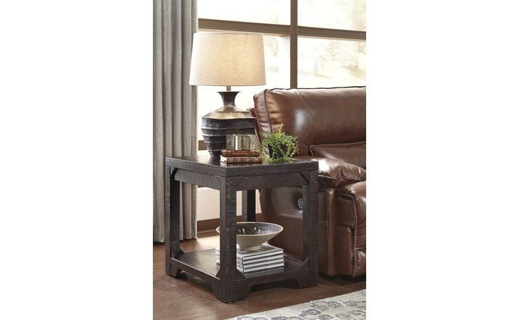 Rogness RECTANGULAR END TABLE ASHLEY Rustic Brown T745-3