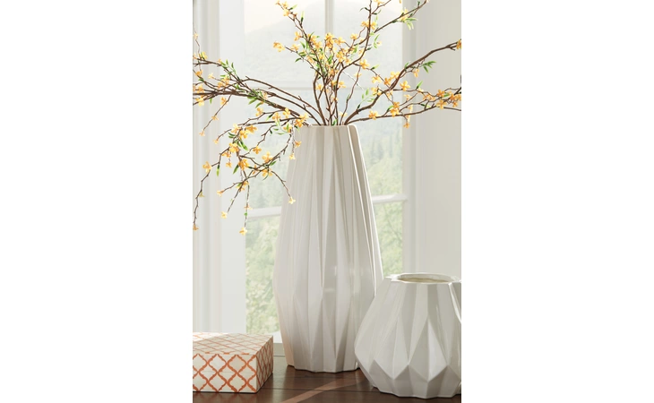 A2000217 VASE (2 CS) DIEGO WHITE ASHLEY Diego A2000217