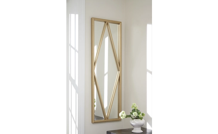 OFFA ACCENT MIRROR OFFA GOLD FINISH ASHLEY  A8010032