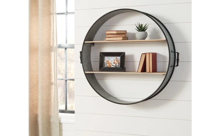 Eirny WALL SHELF ASHLEY Antique Gray/Natural A8010096