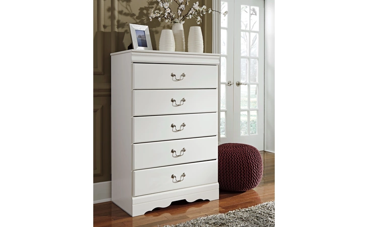 Anarasia FIVE DRAWER CHEST ASHLEY White B129-46