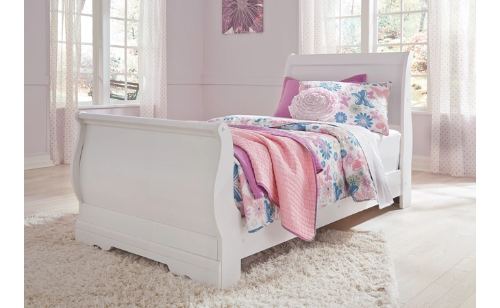 Anarasia TWIN SLEIGH FOOTBOARD ASHLEY White B129-62