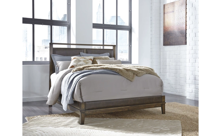 ZILMAR - WALNUT BROWN K CK UPH PANEL HDBD FTBD ASHLEY Zilmar B548-82