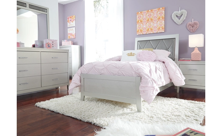 Olivet TWIN UPH PANEL HDBD/FTBD ASHLEY FURNITURE Silver B560-53