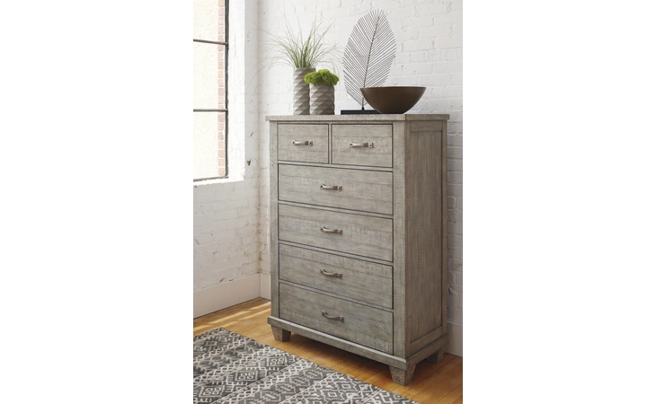 Naydell FIVE DRAWER CHEST ASHLEY Rustic Gray B639-46