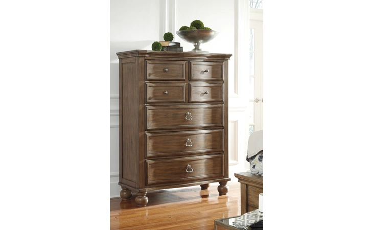 B688-46  FIVE DRAWER CHEST TANSHIRE