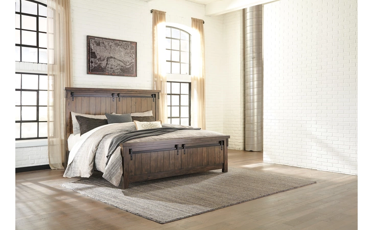 Lakeleigh QUEEN PANEL FOOTBOARD ASHLEY Brown B718-54