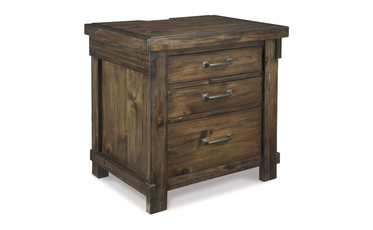 Lakeleigh THREE DRAWER NIGHT STAND ASHLEY Brown B718-93