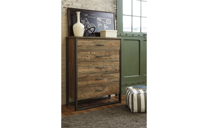 Sommerford FIVE DRAWER CHEST ASHLEY Brown B775-46