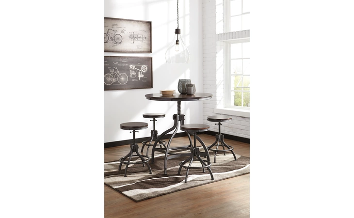 Odium DRM COUNTER TABLE SET (5/CN) ASHLEY Brown D284-223