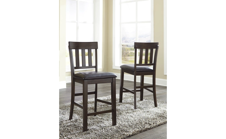 Haddigan UPHOLSTERED BARSTOOL (2/CN) ASHLEY Dark Brown D596-124