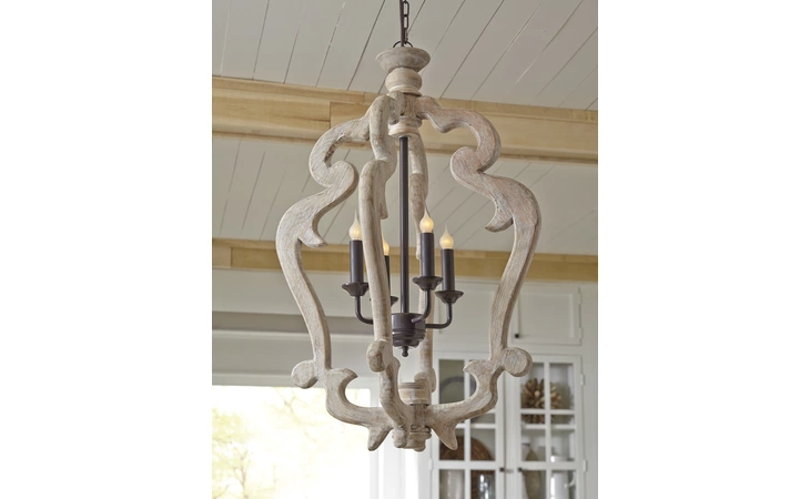 Jocelin WOOD PENDANT LIGHT (1/CN) ASHLEY Wood Pendant Light (1/CN) L000548