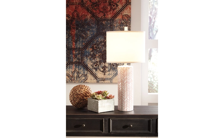 L100594 CERAMIC TABLE LAMP (2 CN) JACI ASHLEY Jaci L100594