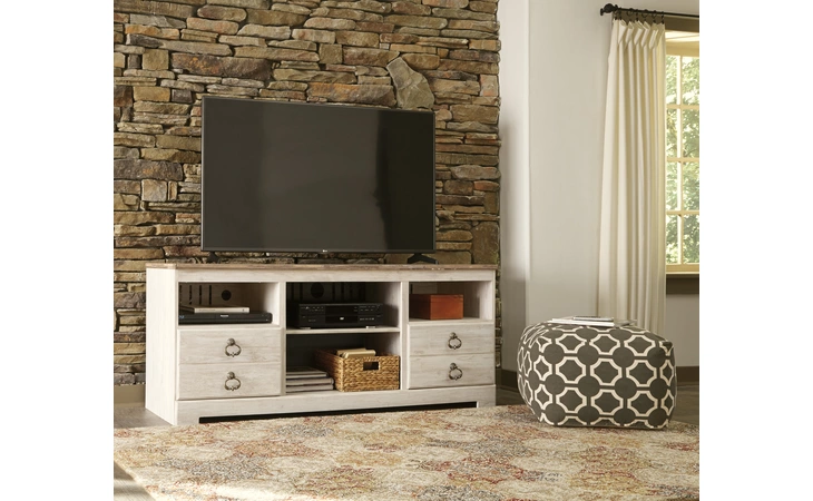 W267-68 Willowton LG TV STAND W/FIREPLACE OPTION