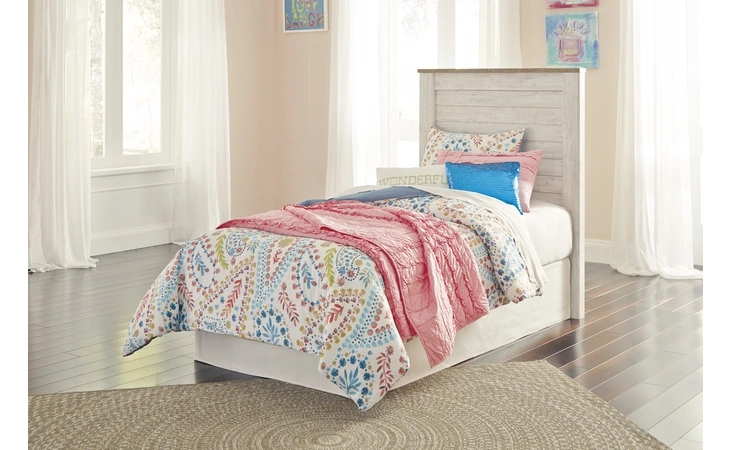 Willowton TWIN PANEL HEADBOARD ASHLEY Whitewash B267-53