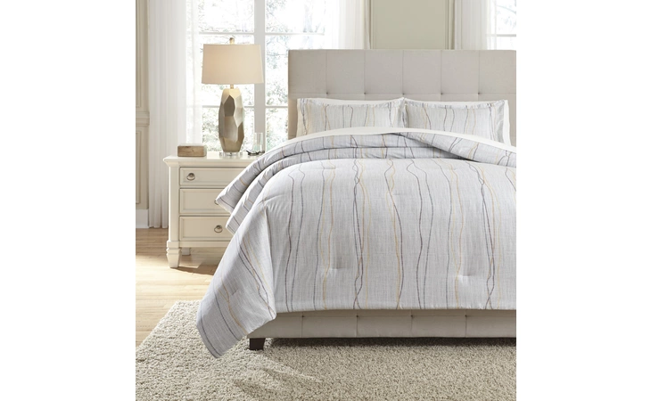 BEVAN KING COMFORTER SET BEVAN MULTI ASHLEY  Q330003K