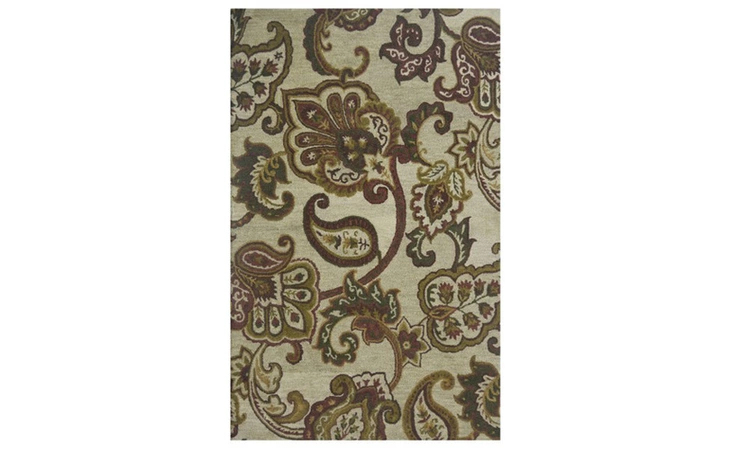 R400751 JAMELIA LARGE RUG JAMELIA GREEN CREAM