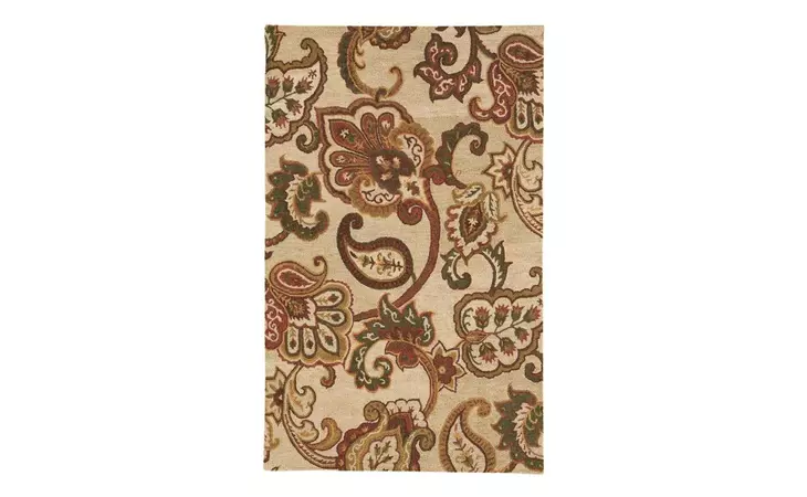 R400752 JAMELIA MEDIUM RUG JAMELIA GREEN CREAM