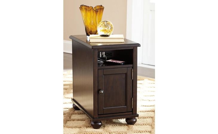 Barilanni CHAIR SIDE END TABLE ASHLEY Dark Brown T934-7
