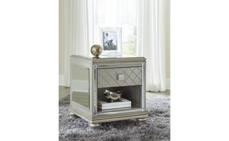 Chevanna RECTANGULAR END TABLE ASHLEY Platinum T942-3