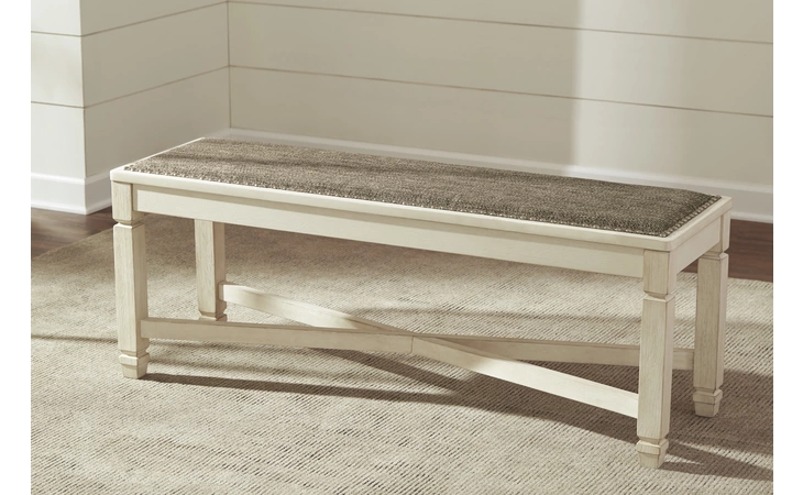 Bolanburg LARGE UPH DINING ROOM BENCH ASHLEY Antique White D647-00