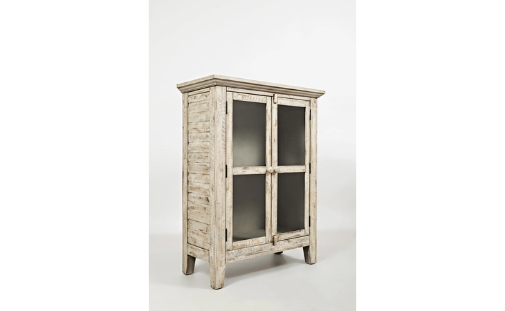 1610-32 RUSTIC SHORES COLLECTION - ASSEMBLED 2 DOOR HIGH CABINET W/GLASS PANEL DOORS - ASSEMBLED RUSTIC SHORES COLLECTION - ASSEMBLED