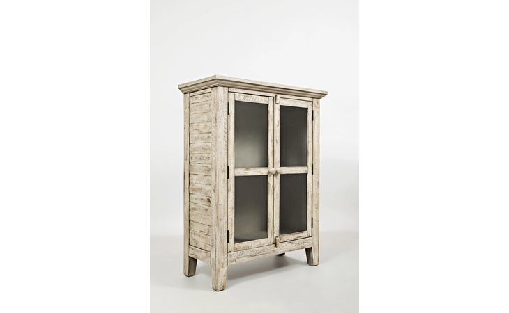 RUSTIC SHORES COLLECTION - ASSEMBLED 2 DOOR HIGH CABINET W/GLASS PANEL DOORS - ASSEMBLED RUSTIC SHORES COLLECTION - ASSEMBLED JOFRAN  1610-32