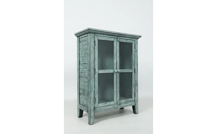 RUSTIC SHORES COLLECTION - ASSEMBLED 2 DOOR HIGH CABINET W/GLASS PANEL DOORS - ASSEMBLED RUSTIC SHORES COLLECTION - ASSEMBLED JOFRAN  1615-32