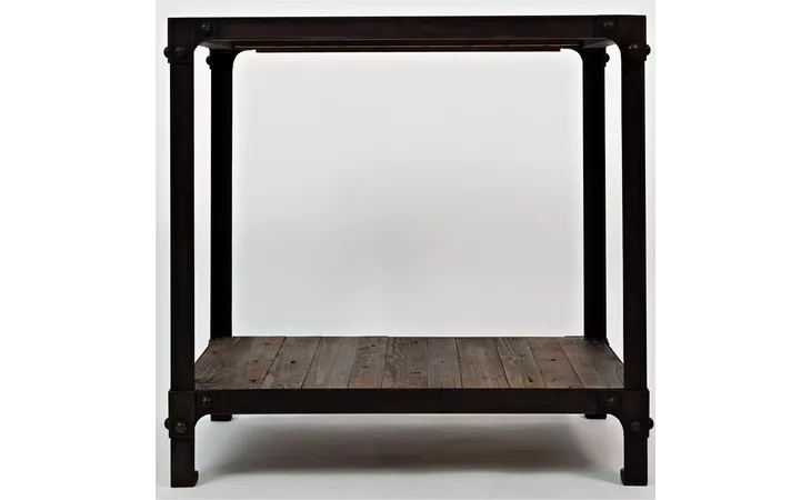 FRANKLIN FORGE COLLECTION INDUSTRIAL CHAIRSIDE TABLE W SHELF JOFRAN  1540-7