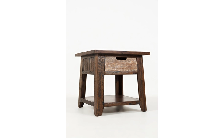 PAINTED CANYON COLLECTION END TABLE W/DRAWER, SHELF PAINTED CANYON COLLECTION JOFRAN  1600-3