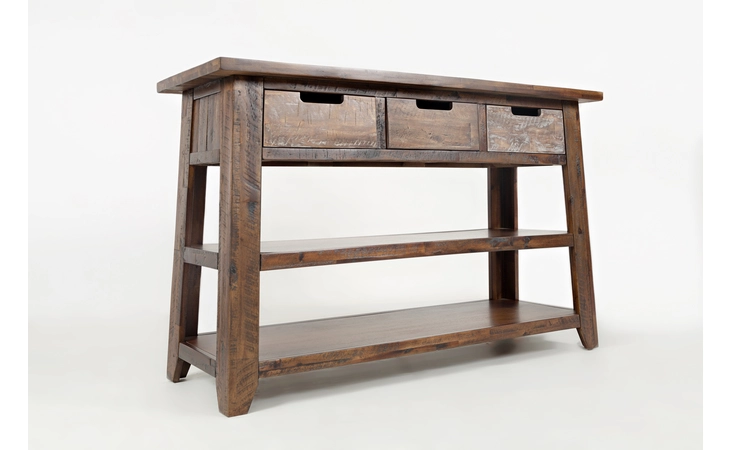 PAINTED CANYON COLLECTION SOFA TABLE W/3 DRAWERS, 2 SHELVES PAINTED CANYON COLLECTION JOFRAN  1600-4