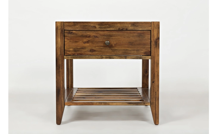 BEACON STREET COLLECTION END TABLE W/DRAWER AND SLATTED BOTTOM SHELF BEACON STREET COLLECTION JOFRAN  1649-3