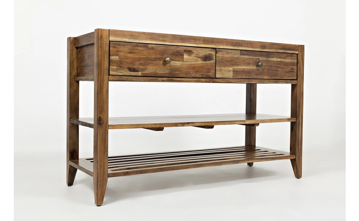 BEACON STREET COLLECTION SOFA/MEDIA TABLE W/2 DRAWERS, SOLID SHELF, SLATTED BOTTOM SHELF BEACON STREET COLLECTION JOFRAN  1649-4