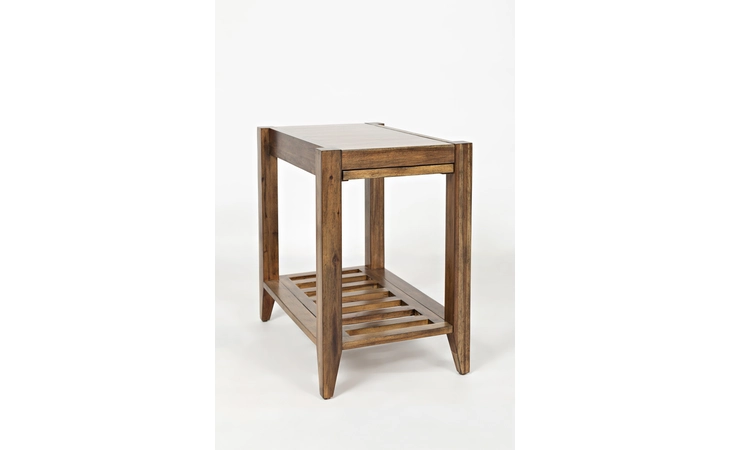BEACON STREET COLLECTION CHAIRSIDE TABLE W/PULL OUT AND SLATTED BOTTOM SHELF BEACON STREET COLLECTION JOFRAN  1649-7