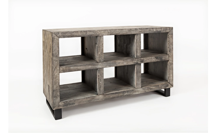 1670-4 MULHOLLAND DRIVE COLLECTION DISTRESSED 6 COMPARTMENT SOFA TABLE MULHOLLAND DRIVE COLLECTION