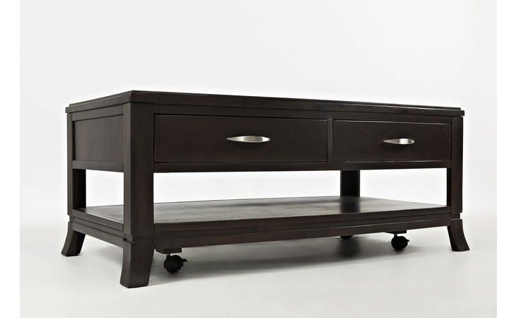 MULHOLLAND DRIVE COLLECTION COFFEE TABLE W/2 PULL THROUGH DRAWERS, SHELF MULHOLLAND DRIVE COLLECTION JOFRAN  1687-1