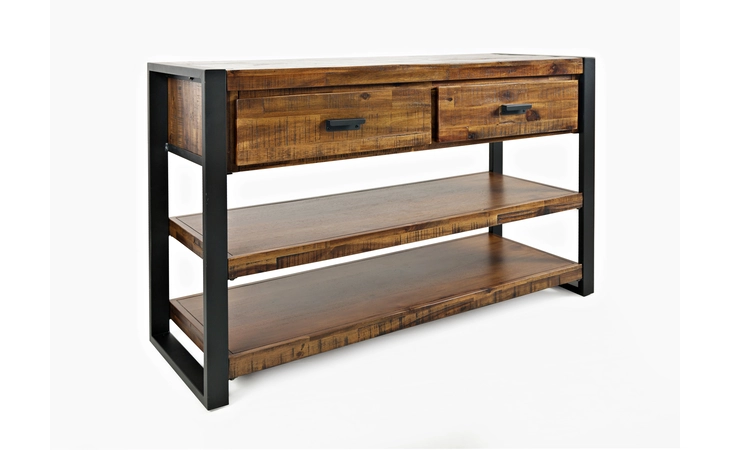 1690-9 LOFTWORKS COLLECTION SOFA/MEDIA CONSOLE W/2 DRAWERS, 2 SHELVES LOFTWORKS COLLECTION