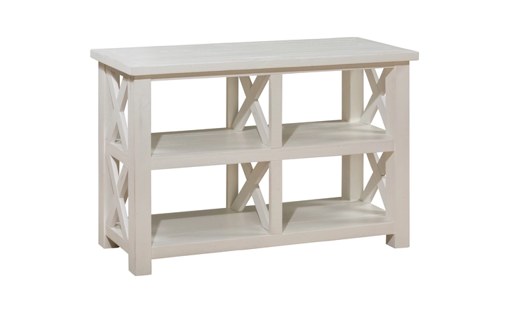 649-4 MADAKET COLLECTION SOFA TABLE W/'X' MOTIF SIDES, 2 SHELVES MADAKET COLLECTION