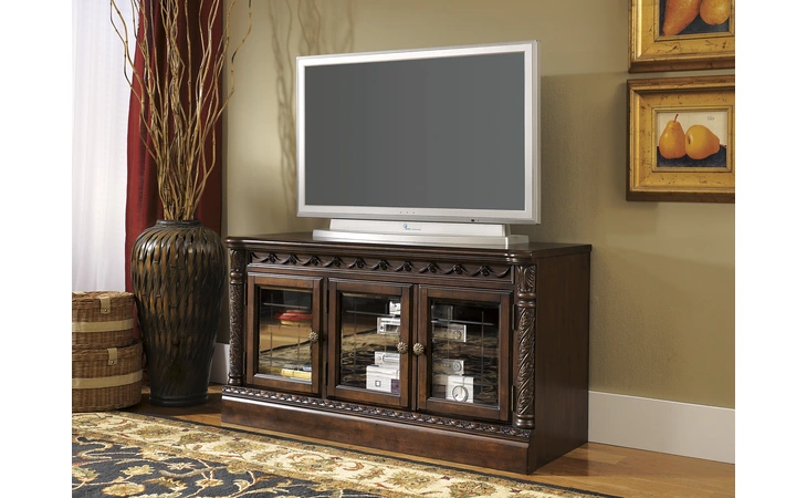 W553-31 NORTH SHORE - DARK BROWN D MEDIUM TV STAND NORTH SHORE