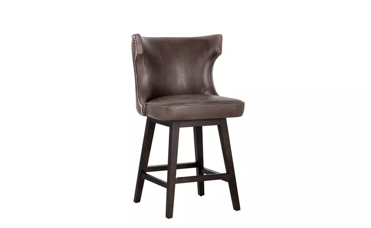 NEVILLE NEVILLE SWIVEL COUNTER STOOL - HAVANA DARK BROWN SUNPAN  101946