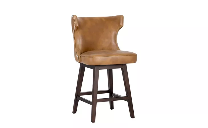 NEVILLE NEVILLE SWIVEL COUNTER STOOL - TOBACCO TAN SUNPAN FURNITURE  101948