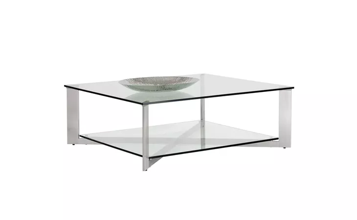 101489 XAVIER XAVIER COFFEE TABLE - SQUARE - STAINLESS STEEL