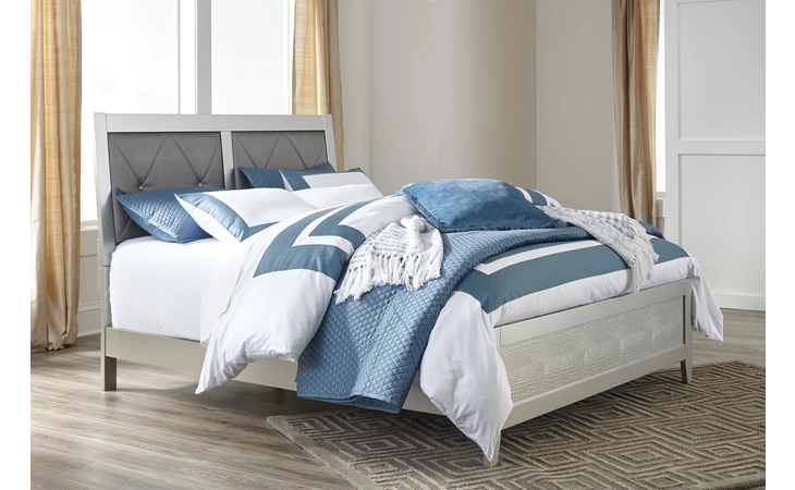 Olivet KING PANEL RAILS ASHLEY FURNITURE Silver B560-97