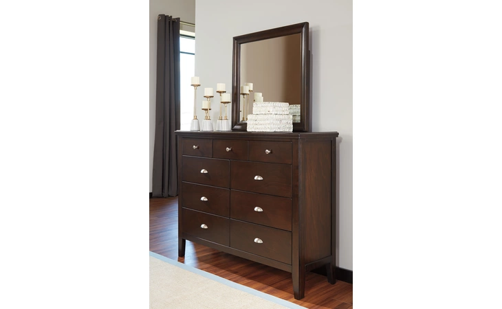 B598-36 BEDROOM MIRROR EVANBURG BROWN ASHLEY  B598-36