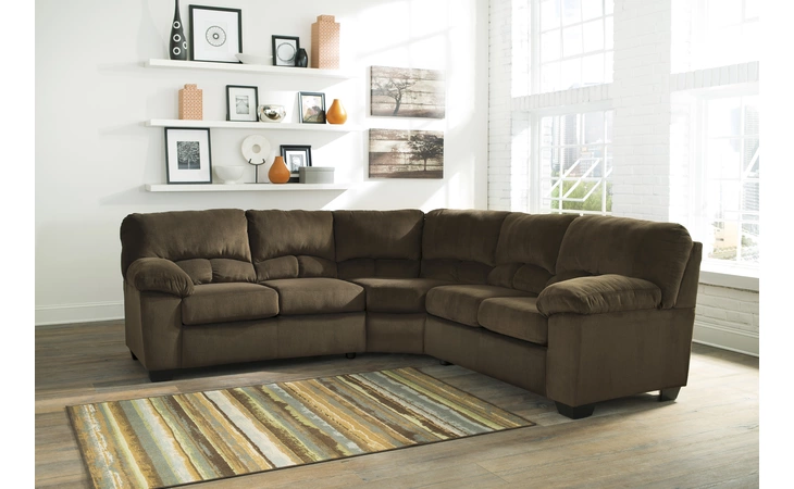Dailey - Chocolate RAF LOVESEAT WITH HALF WEDGE ASHLEY  9540356