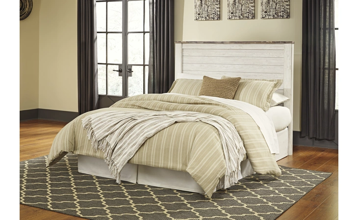Willowton QUEEN PANEL HEADBOARD ASHLEY Whitewash B267-57