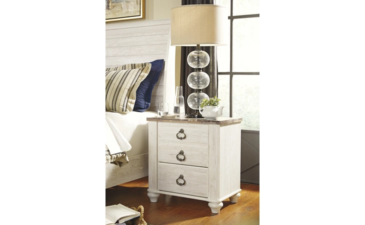 B267-92 Willowton TWO DRAWER NIGHT STAND