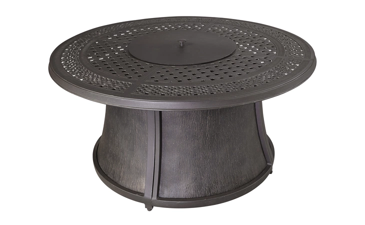 P456-776T Burnella - Brown ROUND FIRE PIT TABLE TOP